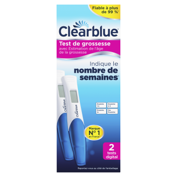 Clearblue digital test de grossesse - boite de 2 tests