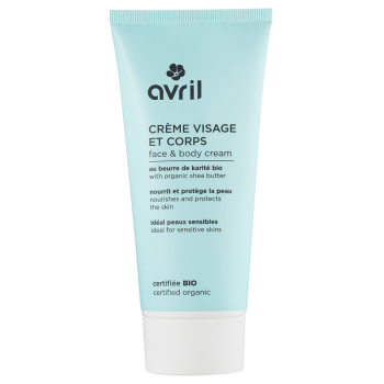 Cr&egrave;me visage et corps bio Avril - tube de 200 ml