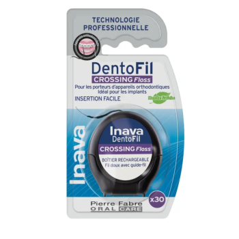 Dentofil Crossing Floss fil dentaire Inava - boîtier rechargeable
