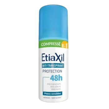 Déodorant anti-transpirant protection 48h compressé Etiaxil - spray de 100ml