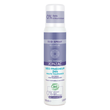 Déodorant fraîcheur 24h haute tolérance bio Eau Thermale Jonzac - spray de 100ml