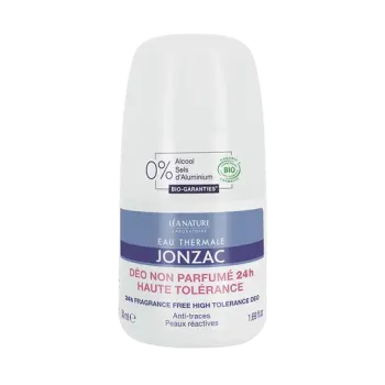 Déo non parfumé 24h haute tolérance bio Eau Thermale Jonzac - roll-on de 50ml