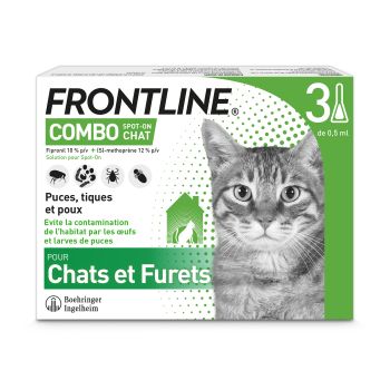 Frontline combo chats et furets - 3 pipettes de 0,5 ml