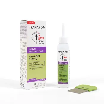 Aromapoux lotion traitante flash anti-poux & lentes Pranarôm - flacon de 100ml