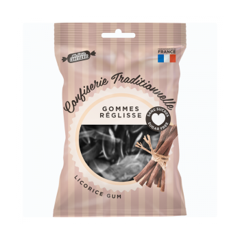Gommes réglisse sans sucres Ma petite confiserie - sachet de 100g