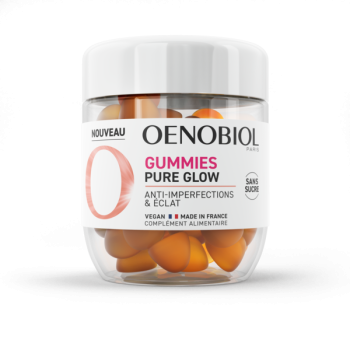 Gummies Pure Glow anti-imperfections & éclat Oenobiol - pot de 60 gummies