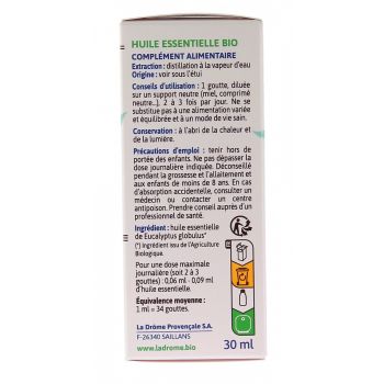 Huile essentielle Eucalyptus globuleux bio Ladrôme