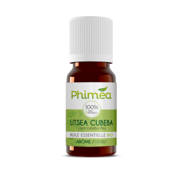 Huile essentielle de listée citronnée bio Phimea - flacon de 10 ml