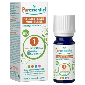 Huile essentielle de sarriette des montagnes bio Puressentiel - flacon de 5 ml