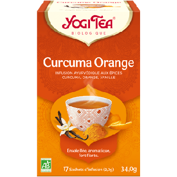 Infusion ayurvédique Curcuma Orange Yogi Tea - boite de 17 sachets