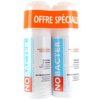 Mousse à raser haute tolérance Nobacter - lot de 2 x 150 ml