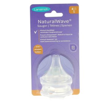 Natural Wave Tétines débit lent Lansinoh - lot de 2 tétines