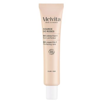 Source de Roses BB crème 6 en 1 bio teinte claire Melvita - tube de 40ml