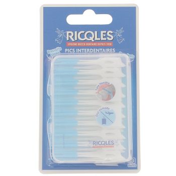 Pics interdentaires double extrémité Ricqles - boite de 60 unités
