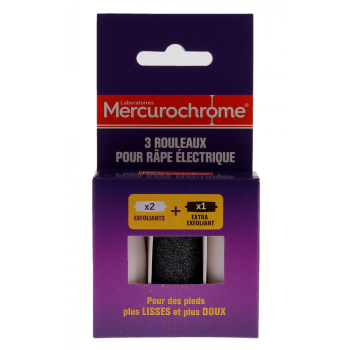 Recharge râpe électrique Mercurochrome - boîte de 3 rouleaux