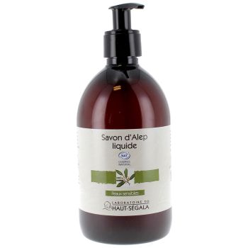 Savon d'Alep liquide peaux normales &agrave; sensibles Laboratoire Haut-S&eacute;gala - Flacon &agrave; pompe de 500 ml
