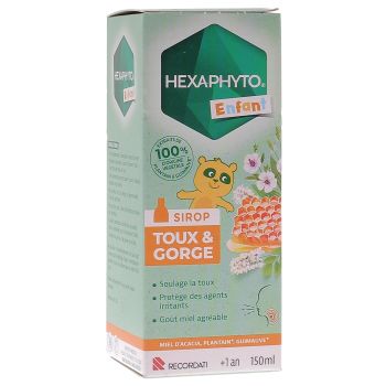 Sirop toux et gorge enfant Hexaphyto - flacon de 150ml