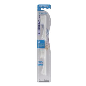 Style Electric Brossettes recharges médium Elgydium - lot de 2 brossettes