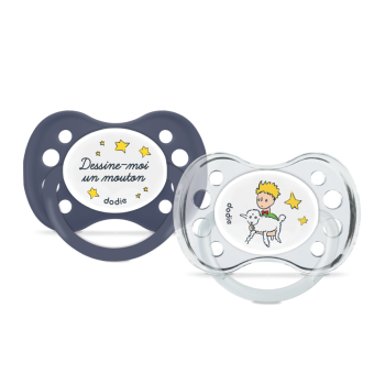 Sucettes anatomiques +6 mois édition limitée Le Petit Prince Dodie - lot de 2 sucettes