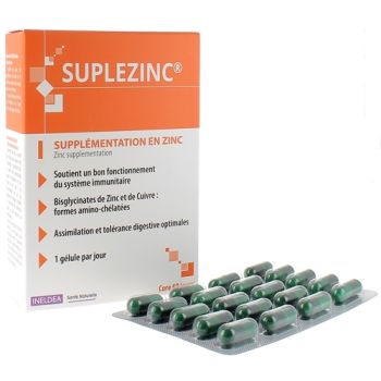 Suplezinc Ineldea - boîte de 60 gélules végétales