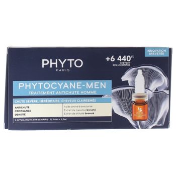 Phytocyane-men traitement anti-chute homme Phyto - boite 12 fioles x 3,50 ml