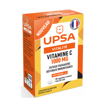 Vitalité Vitamine C 1000 mg Upsa - boîte de 20 comprimés