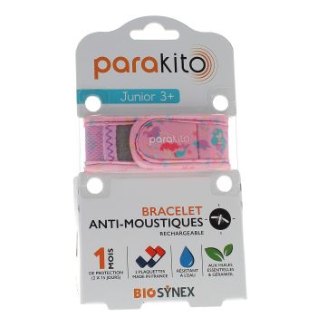 Bracelet anti-moustiques rechargeable junior Sirène Para Kito - 1 bracelet + 2 recharges