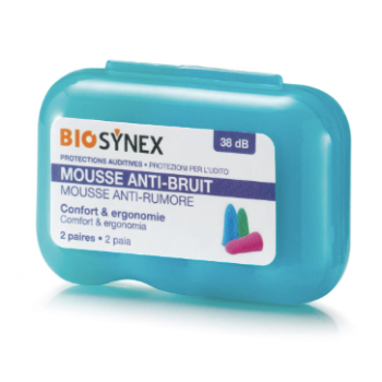 Protection auditive mousse Biosynex - boîte de 2 paires