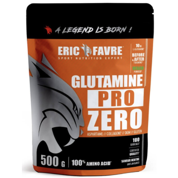 Glutamine pro zéro saveur naturel Eric Favre - sachet de 500g