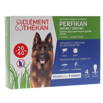 Perfikan 268 mg/2400 mg pour grand chiens Clément-Thékan - 4 pipettes de 4,40 ml