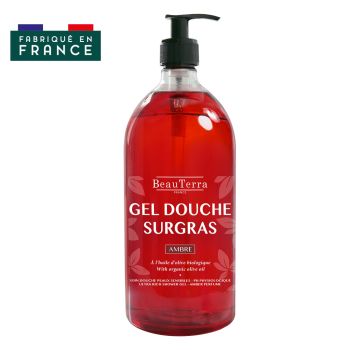 Gel douche surgras ambre Beauterra - flacon de 1L