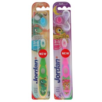 Brosse à dents Jordan step by step 3-5 ans avec sablier - 1 brosse à dents