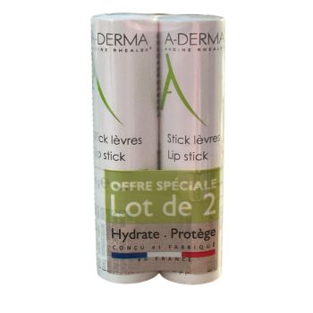 Stick à lèvres duo avoine rhealba A-Derma
