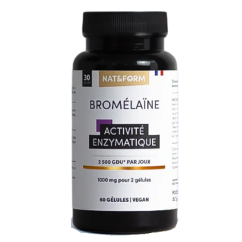 Bromélaïne activité enzymatique Nat&Form - pot de 60 gélules