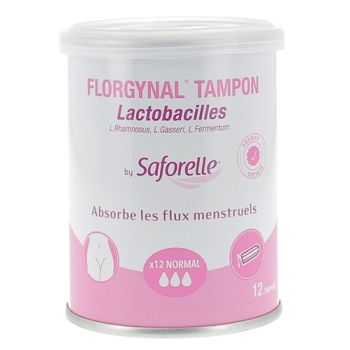 Florgynal tampon probiotique normal sans applicateur Saforelle - boite de 12 tampons