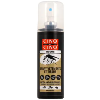 Spray vêtements et tissus lotion anti-moustique Cinq sur cinq - spray de 100 ml