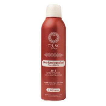 D&eacute;o douche parfum&eacute; sweet litchi Musc Intime - flacon-pompe de 200ml