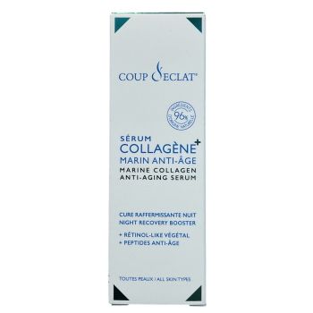 S&eacute;rum collag&egrave;ne+ marin anti-&acirc;ge de nuit Coup d'&eacute;clat - flacon-pipette de 30ml