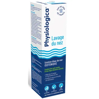 Physiologica lavage du nez solution d'eau de mer isotonique Gifrer - spray de 100 ml