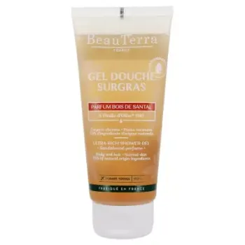 Gel douche surgras bois de santal Beauterra - tube de 100ml