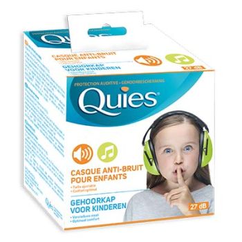 Casque anti-bruit pour enfants vert Quies - un casque 