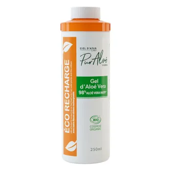 Gel 98% d'aloe vera bio Pur Aloé - éco-recharge de 250 ml
