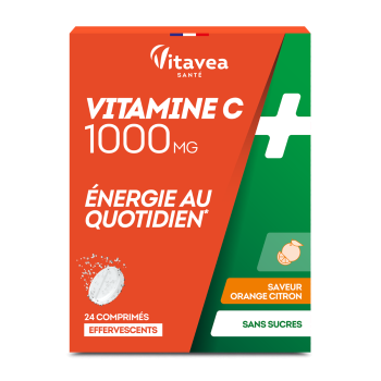 Vitamine C 1000mg saveur orange citron sans sucres Vitavea - boîte de 24 comprimés effervescents