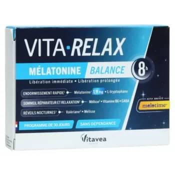 Vita relax m&eacute;latonine balance Vitavea - bo&icirc;te de 30 g&eacute;lules