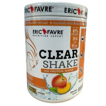 Clear shake Iso protein water saveur pêche Eric Favre - pot de 500g