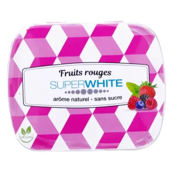 Pastilles fruits rouges Superwhite - boite de 50 pastilles