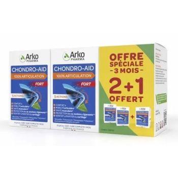 Chondro-Aid 100% articulation fort Arkopharma - 3 boites de 60 gélules offre spéciale 2+1 offerte