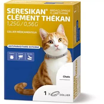 Seresikan collier antiparasitaire externe chat Clément Thékan - boite de 1 collier