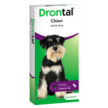 Dontral chien comprim&eacute; app&eacute;tent ar&ocirc;me viande Vetoquinol - boite de 6 comprim&eacute;s s&eacute;cables