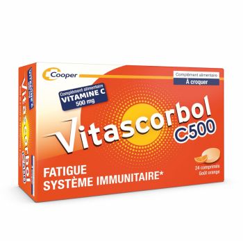 Vitascorbol Vitamine C sans sucre 500 mg - boîte de 24 comprimés
